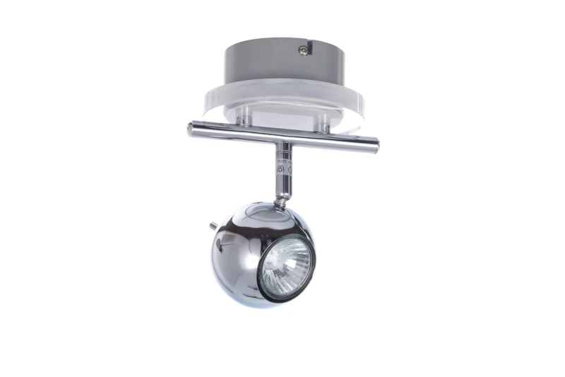WALTER-1 chrom lampa spot 1xGU10 + LED 3,6W blue