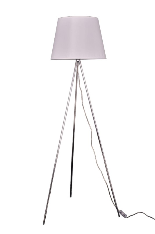 EGRA WH – chrom+biały lampa podłogowa 1xE27