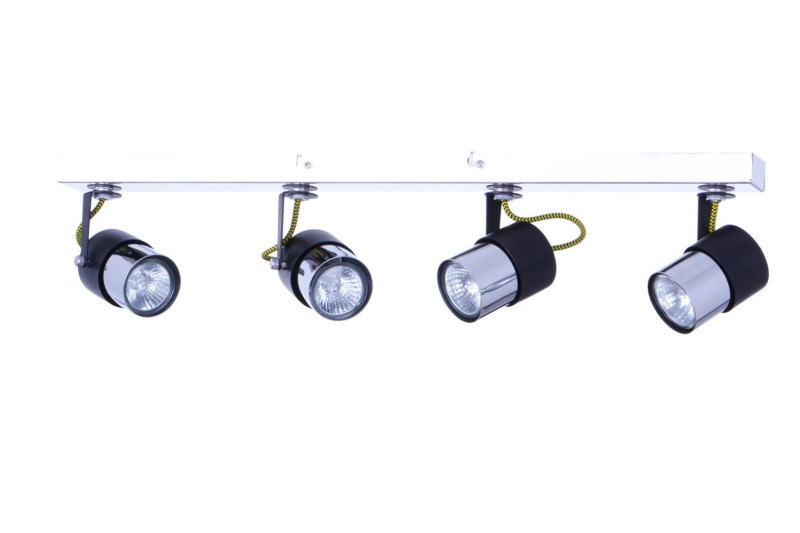 VERDI-4 czarny/chrom lampa sufitowa spot 4xGU10