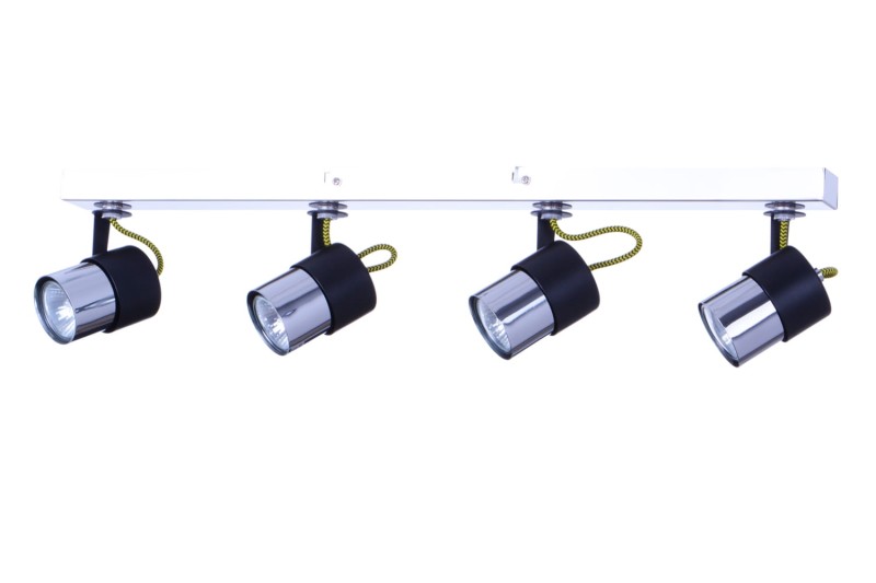VERDI-4 czarny/chrom lampa sufitowa spot 4xGU10