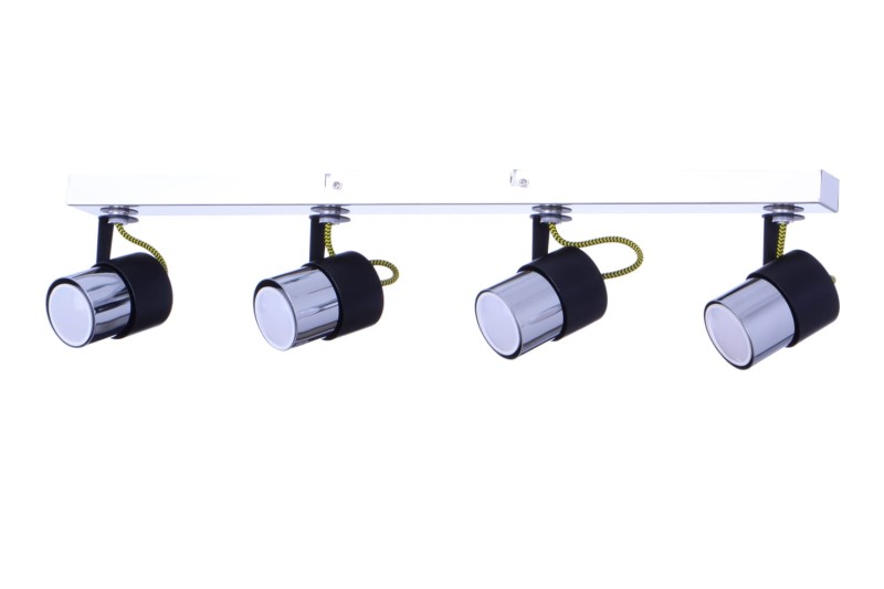 VERDI-4 czarny/chrom lampa sufitowa spot 4xGU10