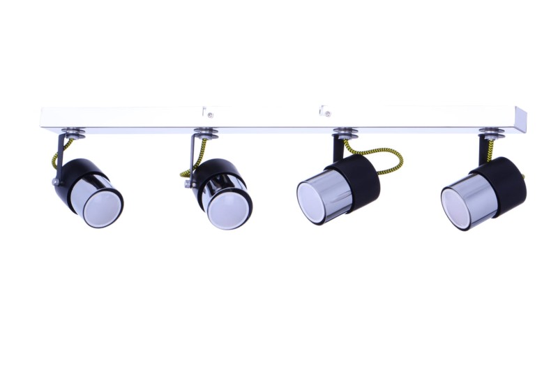 VERDI-4 czarny/chrom lampa sufitowa spot 4xGU10