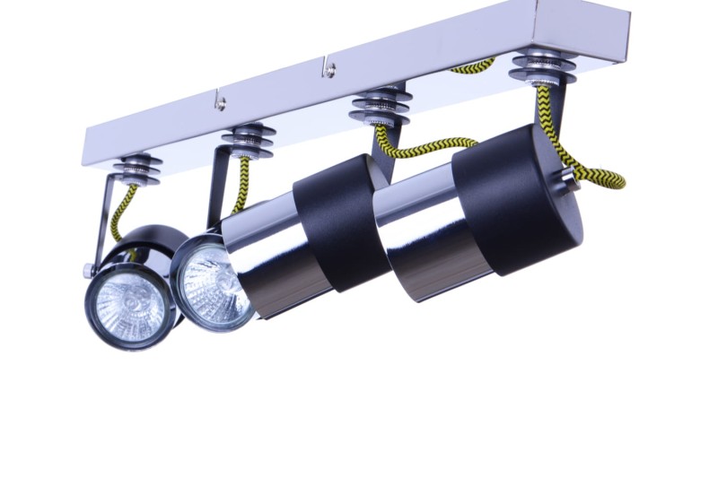 VERDI-4 czarny/chrom lampa sufitowa spot 4xGU10