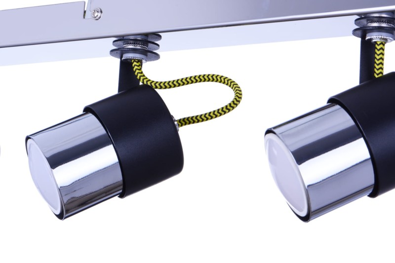 VERDI-4 czarny/chrom lampa sufitowa spot 4xGU10