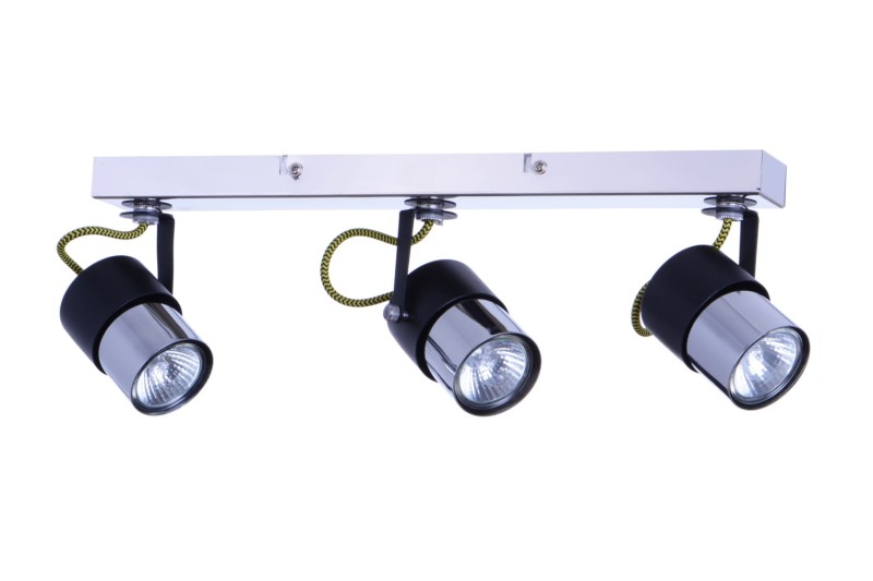 VERDI-3 czarny/chrom lampa sufitowa spot 3xGU10