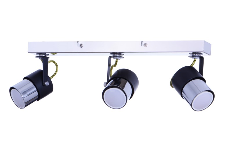 VERDI-3 czarny/chrom lampa sufitowa spot 3xGU10