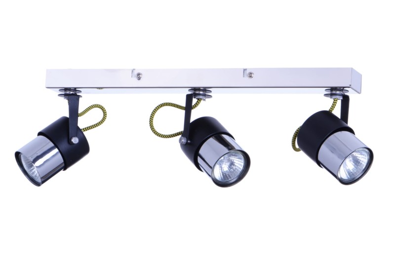 VERDI-3 czarny/chrom lampa sufitowa spot 3xGU10