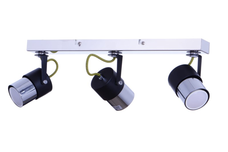 VERDI-3 czarny/chrom lampa sufitowa spot 3xGU10