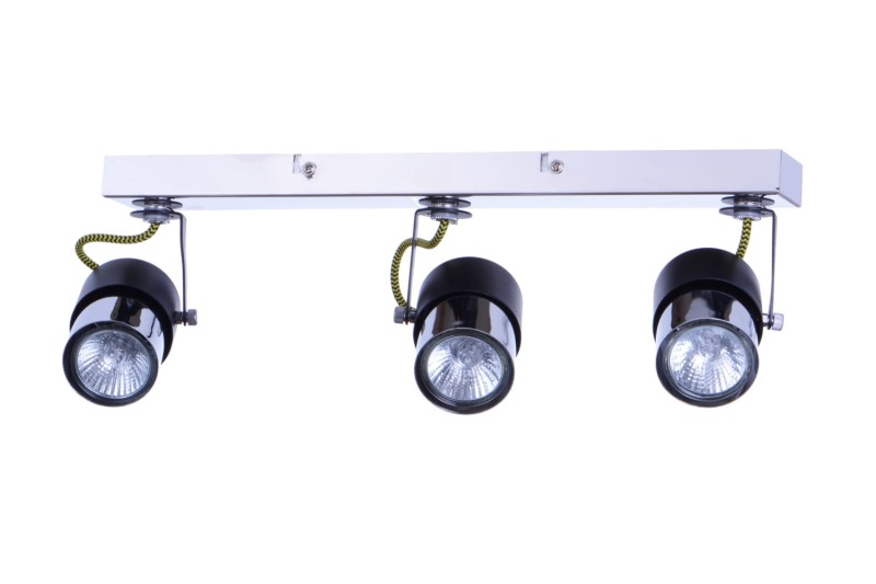 VERDI-3 czarny/chrom lampa sufitowa spot 3xGU10