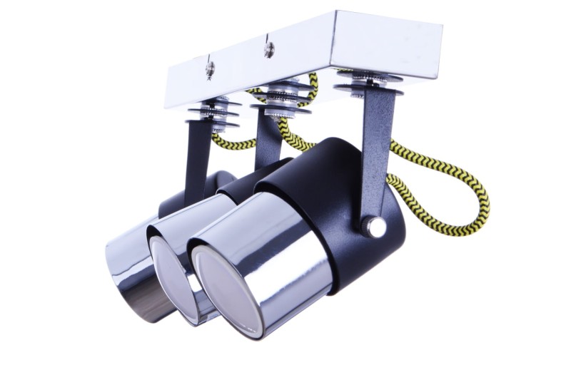 VERDI-3 czarny/chrom lampa sufitowa spot 3xGU10