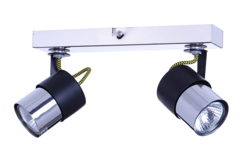 VERDI-2 czarny/chrom lampa sufitowa spot 2xGU10