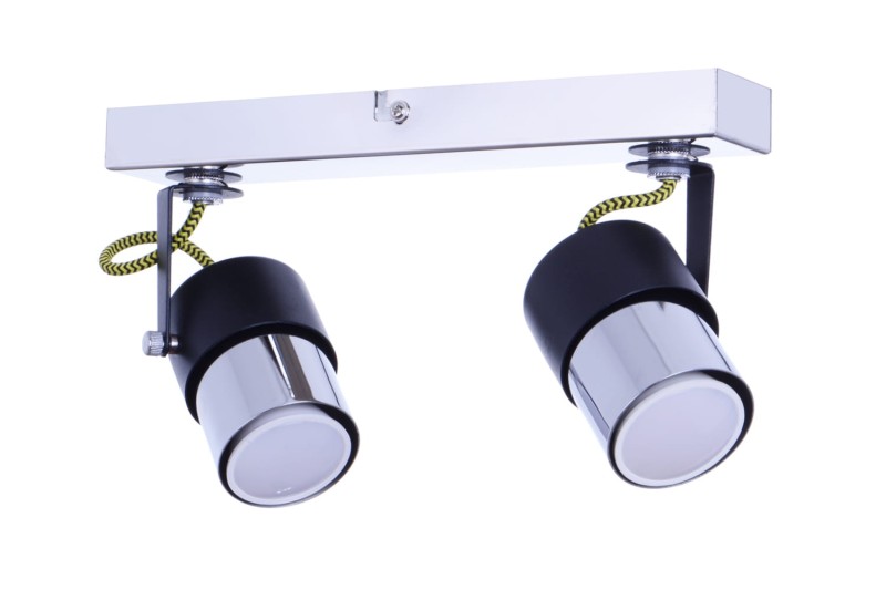 VERDI-2 czarny/chrom lampa sufitowa spot 2xGU10