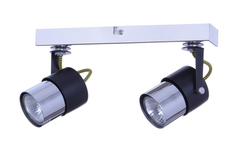 VERDI-2 czarny/chrom lampa sufitowa spot 2xGU10