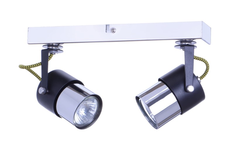 VERDI-2 czarny/chrom lampa sufitowa spot 2xGU10