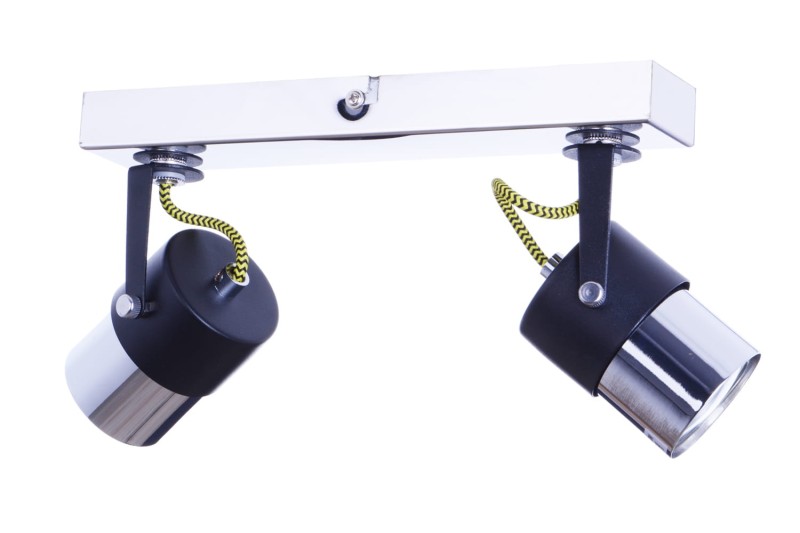 VERDI-2 czarny/chrom lampa sufitowa spot 2xGU10