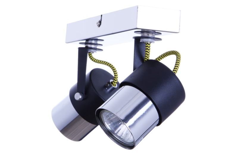 VERDI-2 czarny/chrom lampa sufitowa spot 2xGU10