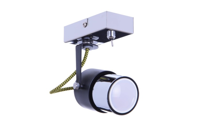 VERDI-1 czarny/chrom lampa ścienna kinkiet spot