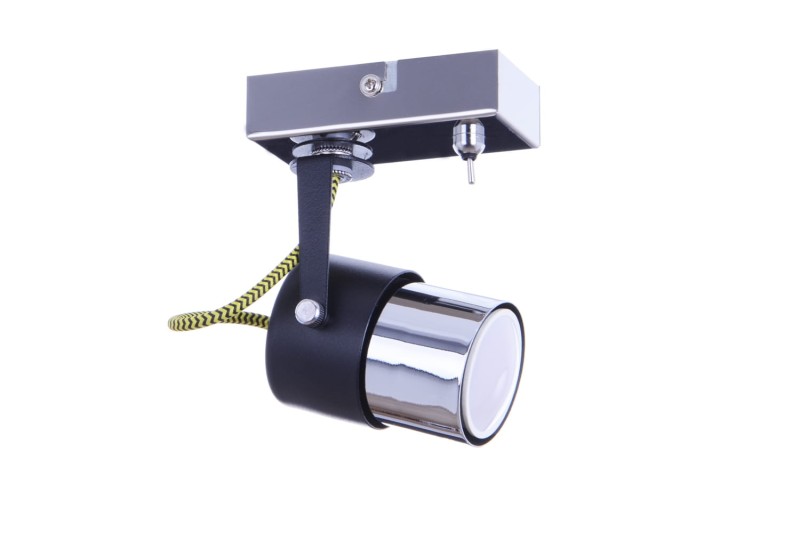 VERDI-1 czarny/chrom lampa ścienna kinkiet spot