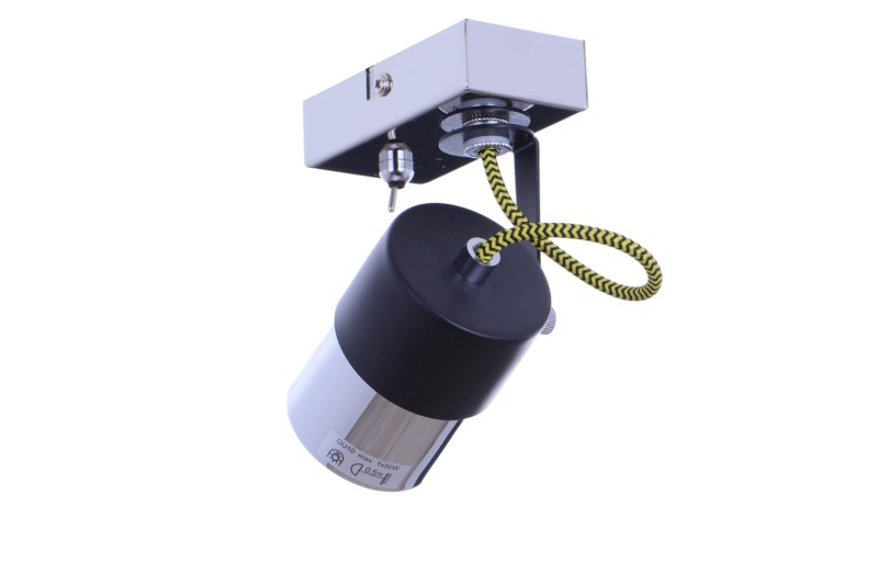 VERDI-1 czarny/chrom lampa ścienna kinkiet spot