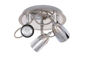STANLEY-3R chrom/satyna lampa sufitowa plafon  ruchome klosze loft style ↔23cm ↕14cm 3xGU10 hurt