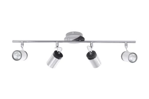 SIMON-4 aluminum+black lampa sufitowa spot klosze ruchome loft style ↔65cm ↕19cm 4xGU10 hurt