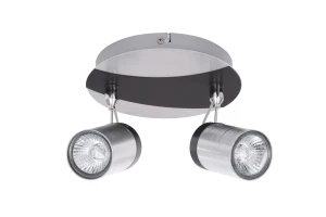 SIMON-2C aluminum+black lampa sufitowa spot plafon klosze ruchome loft style ↔17cm ↕19cm 2xGU10 hurt