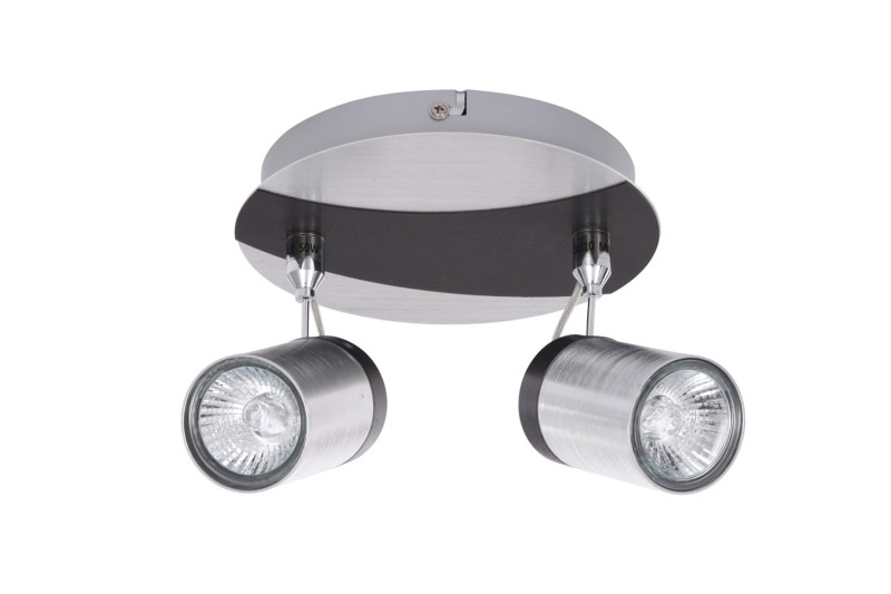 SIMON-2C aluminum+black lampa sufitowa spot 2xGU10