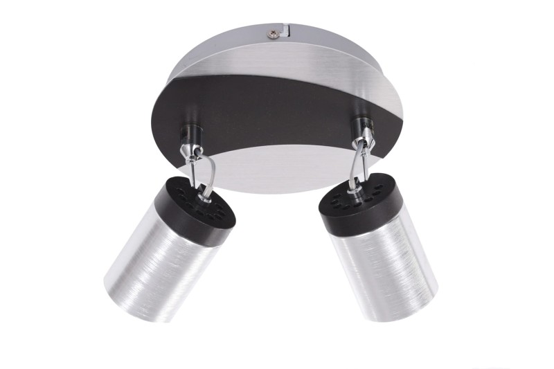 SIMON-2C aluminum+black lampa sufitowa spot 2xGU10