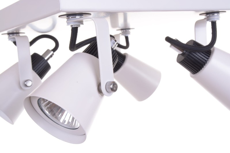 SIDNEY-4WH biały+czarny lampa z żar. GU10 4x50W