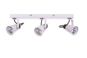 SIDNEY-3WH biały/czarny lampa sufitowa spot plafon loft style klosze metalowe ruchome  ↔45cm ↕16cm 3x50W