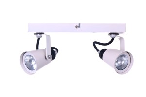 SIDNEY-2WH biały/czarny lampa sufitowa spot plafon loft style klosze metalowe ruchome  ↔28cm ↕16cm 2x50W