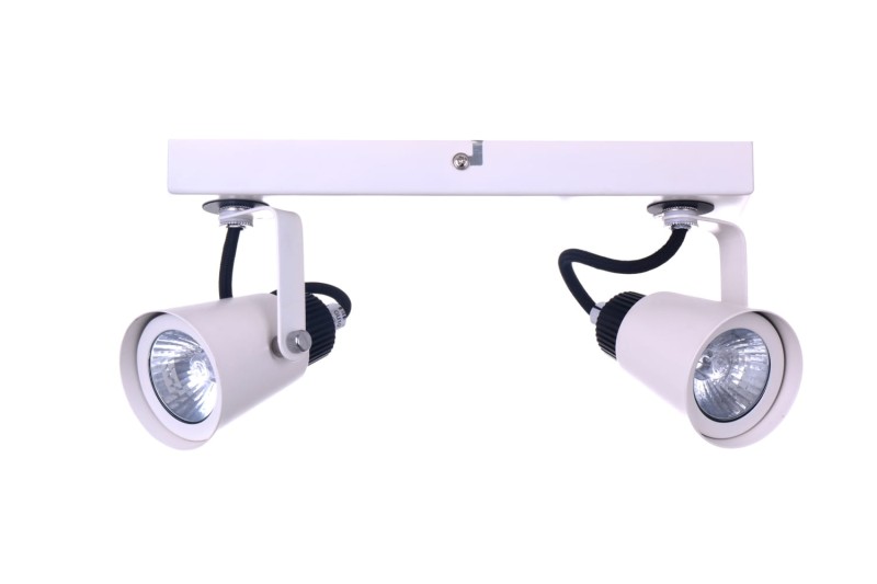 SIDNEY-2WH biały+czarny lampa z żar.GU10 2x50W