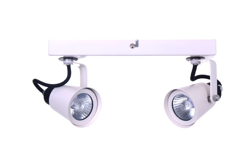 SIDNEY-2WH biały+czarny lampa z żar.GU10 2x50W