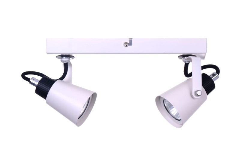 SIDNEY-2WH biały+czarny lampa z żar.GU10 2x50W