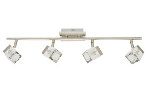 SHEFFILD-4 satyna lampa sufitowa spot classic klosze szklane ruchome   ↔65cm ↕16cm 4xG9 hurt