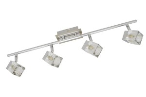 SHEFFILD-4 chrom lampa sufitowa spot classic klosze szklane ruchome  ↔65cm ↕16cm 4xG9 hurt
