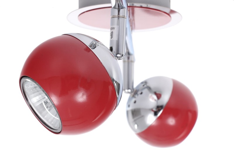 SAM-2 czerwona+chrom lampa