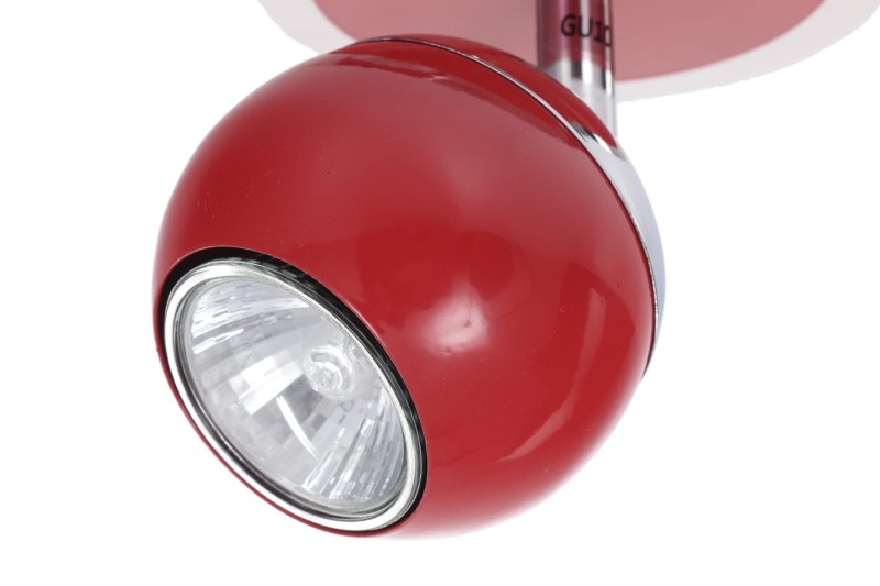 SAM-1 czerwona+chrom lampa