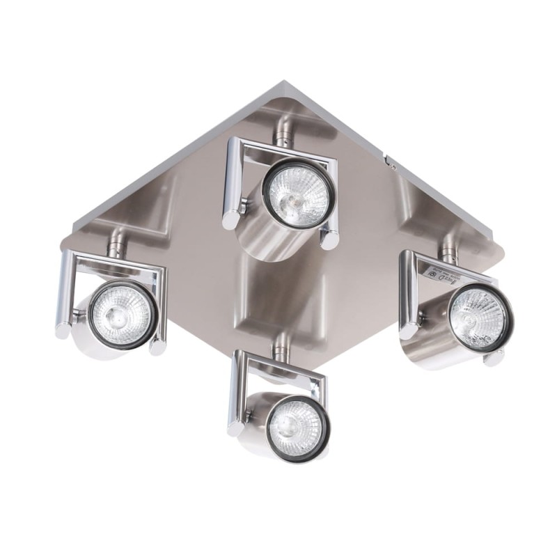 ROLAND-4 satynowy nikiel lampa sufitowa spot GU10
