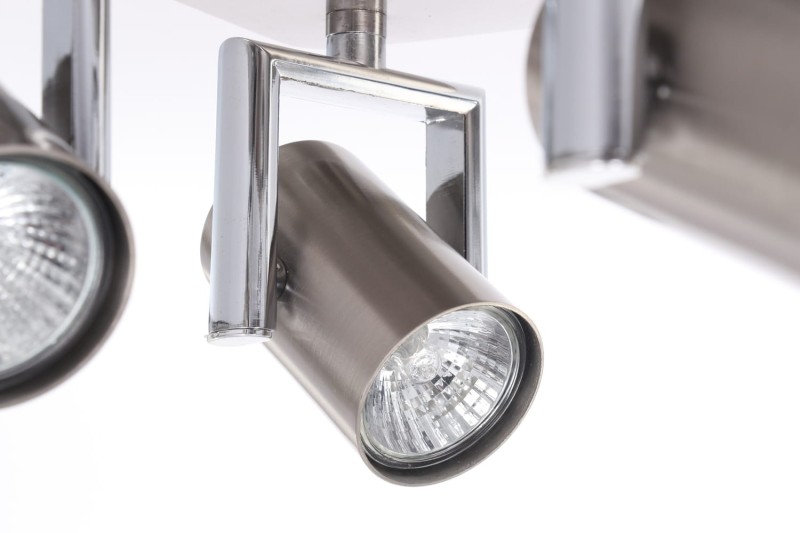 ROLAND-4 satynowy nikiel lampa sufitowa spot GU10