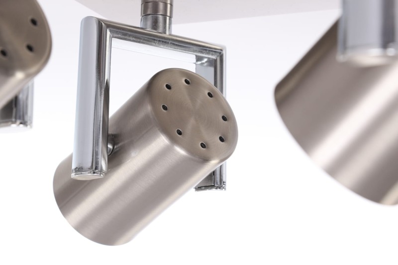 ROLAND-4 satynowy nikiel lampa sufitowa spot GU10