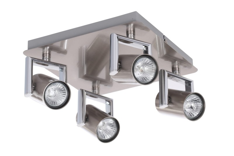 ROLAND-4 satynowy nikiel lampa sufitowa spot GU10