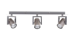 ROLAND-3 satyna klasyczna lampa sufitowa spot ruchome klosze metalowe ↔54cm ↗8cm ↕15cm  3xGU10