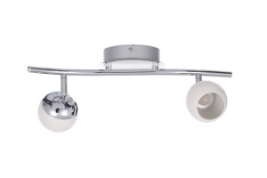 ROB-2 LED biały+chrom lampa sufitowa spot 2x4W 3000K ↔41cm ↕17cm