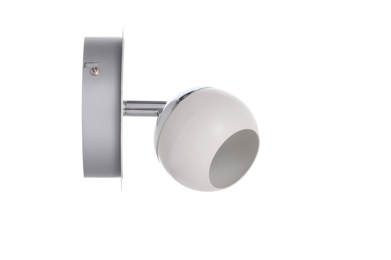 ROB-1 biały+chrom lampa ścienna spot LED 4W