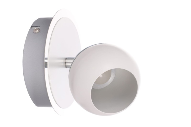 ROB-1 biały+chrom lampa ścienna spot LED 4W