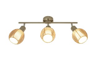 RIGA-3 satyna sufitowa spot ozdobny klosz (podwójny) lampa modern style ↔50cm ↕16cm 3xE14 hurt
