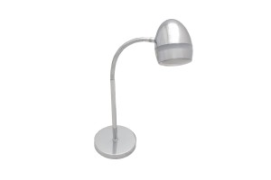 RENNE-T LED chrom lampa stołowa spot styl retro vintage klosz metalowy z pierścieniem akrylowym 3W 3000K  ↔11cm  ↕46cm Klasa: G