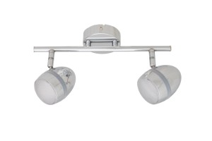 RENNE-2 LED chrom lampa  sufitowa/ścienna  spot styl retro vintage klosz metalowy z pierścieniem akrylowym 6W 3000K  ↔31cm  ↕17cm Klasa: G