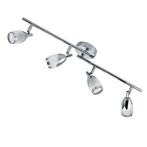 OSLO-4 chrom lampa sufitowa spot klosze szklane ozdobne ruchome ↔68cm ↕19cm 4xG9 hurt